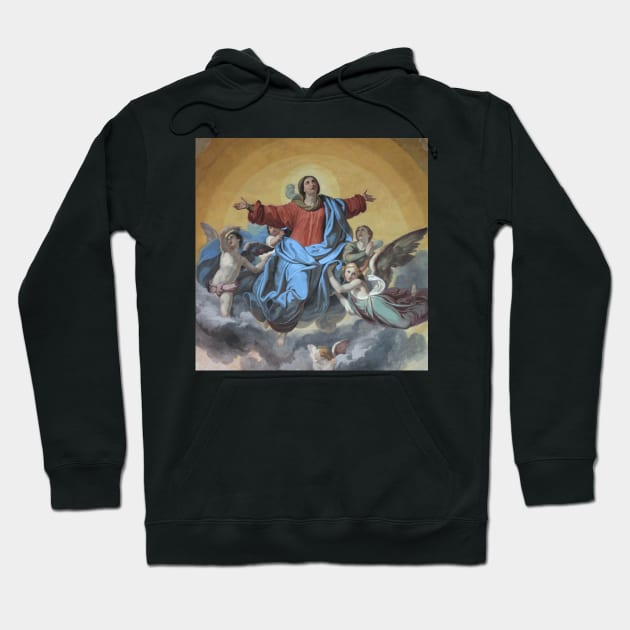 Religious Mural painting angels disciple god art print Hoodie by kamdesigns